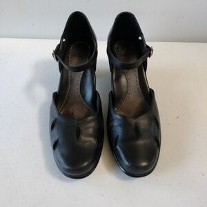 Dansko Roxy Black Leather Heeled Mary Jane Shoes Euro 41 / US 10 Comfort Office